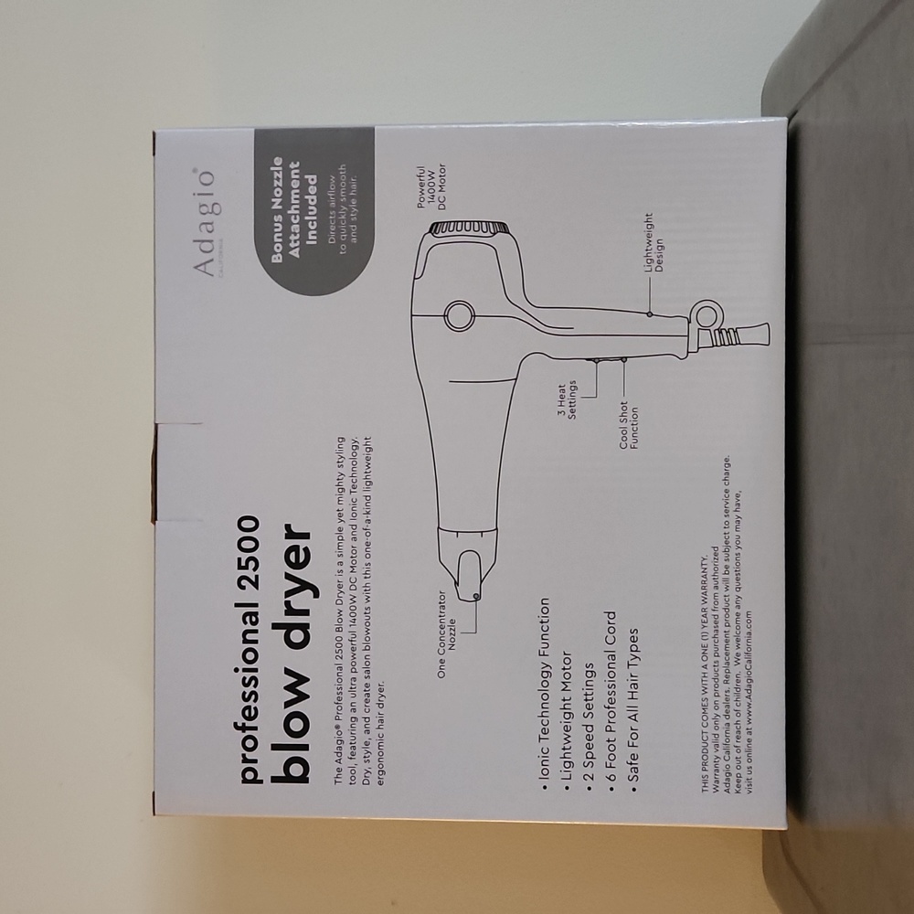 Adagio professional 2500 blow dryer - Picture 2 of 6